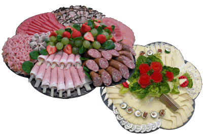 Platten und Salate der Fleischerei Leonhardt